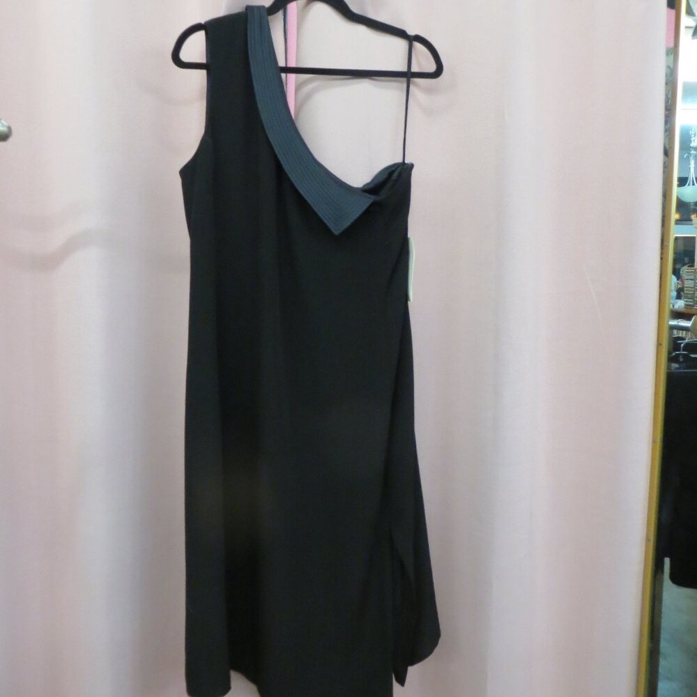 ARMANI collezioni black one shouldered dress. New with tags.